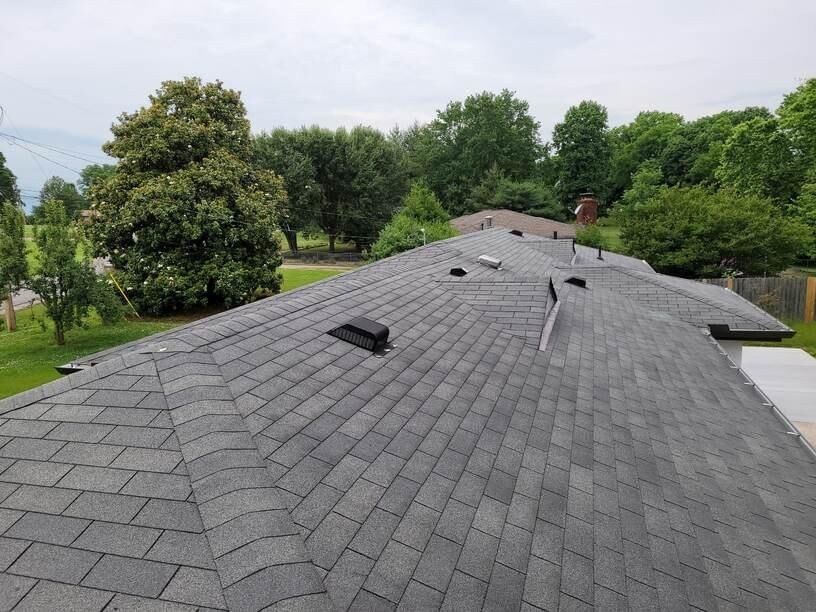 30-year warranty asphalt shingles on a residential roof